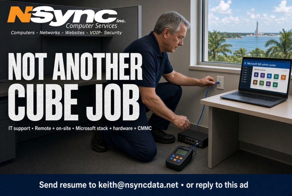 Not Another Cube Job- N-Sync Data Now Hiring